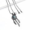 Imrsanl Cremation Jewelry Dream Catcher Urn Necklace for Ashes for Women Men Feather with Flower Keepsake Memory Jewelry Heart Urn Pendant for Human Pet Ashes