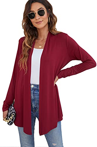 Image of Ladlop Women's Lightweight Open Front Cardigans Long Sleeve Casual Soft Drape Fall Cardigan