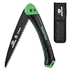 MOSSY OAK Folding Saw – 7 Inch Hand Saw with Pouch, D6A and M2 Bimetal Saw Blade, Pruning Saw Camping Saw Folding Hand Saw for Tree, Wood, and Limb Cutting