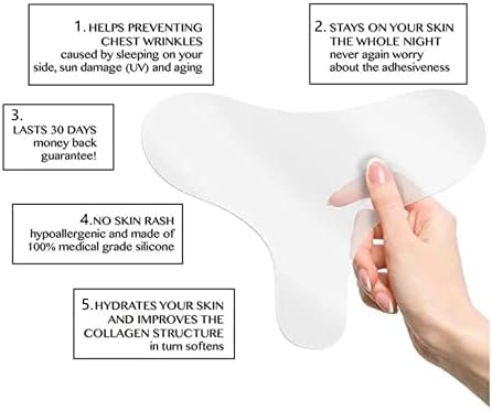 Skinremide 2 Silicon Chest Wrinkle Pads, Anti Wrinkle Premium Reusable Patches for Skin Lines Prevention - Image 4