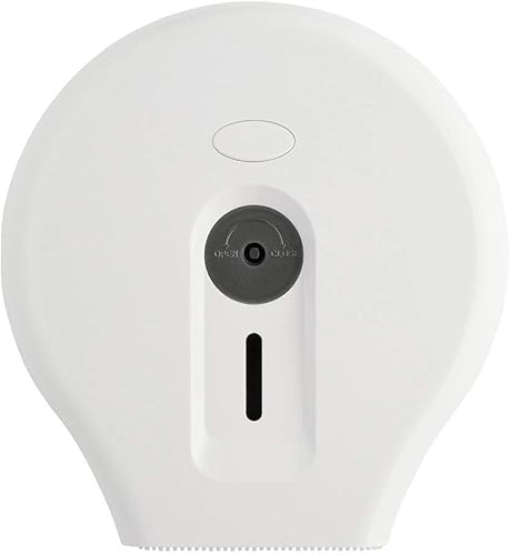 EZ-Pull - Dispensador de papel higiénico de 9 pulgadas, para baño, oficina, comercialindustrial, color blanco