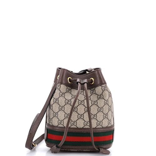 Gucci, Pre-Loved Ophidia Bucket Bag GG Coated Canvas Mini, Brown