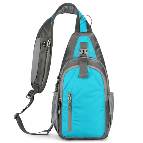 Hebetag Casual Sling Bag Backpack Water Repellent Nylon Chest Pack for Men WomenTravel Outdoors Sports Hiking Crossbody Shoulder Pouch Multipurpose Daypack