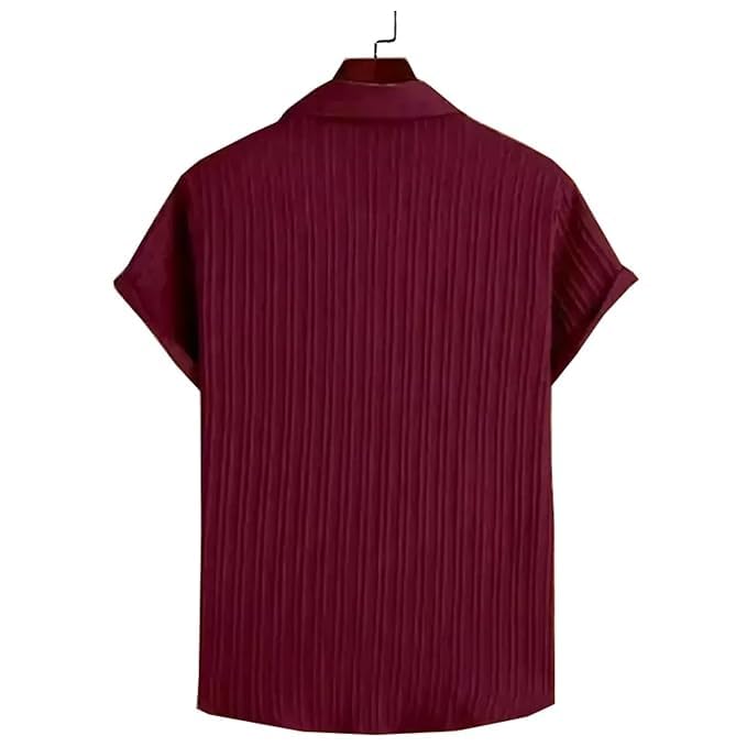 Image of Boys Regular Fit Solid Casual Shirt with Spread Collar - Comfortable Shirts
