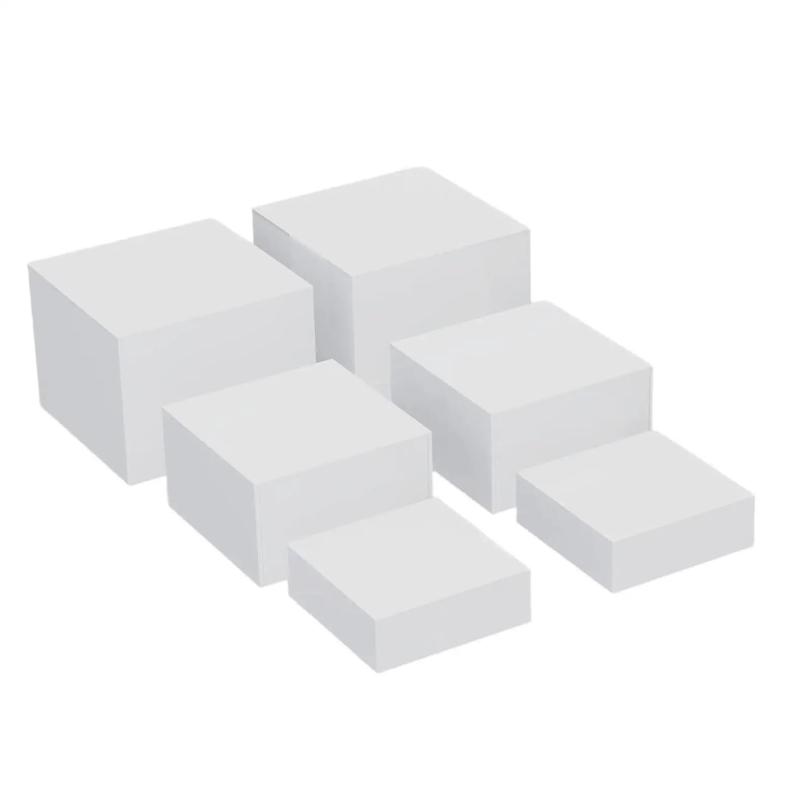 FonHNDG Buffet Riser 6Pcs Risers Display Stands Buffer for Food Plants Catering(WHITE)
