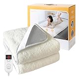 ALLJOY 電気毛布 敷き 50W 省エネ 140×80cm 電気敷毛布 8段階温度調節 4段階タイマー もこもこシープ調ボア ふわふわ厚手ホットカーペット 滑り止め シングル用暖房器具 防寒対策 52℃ ダニ退治 毛玉なし 恒温加熱 過熱保護 切り忘れ防止 PSE認証済み ベッド下/畳/フローリング/ソファー/キャンプ用 電気敷き毛布 ギフト