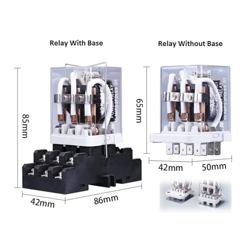 Relé de alta potencia JQX-38F 40A con base de 8 pines y bobina de DC60V 2