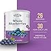 Augason Farms Freeze-Dried Whole Blueberries Emergency Food Supply, 26 Servings, 30 Year Shelf Life, Great for Cooking, Baking, and Snacks - Dehydrated Meals, Survival Food Camping Essentials Can