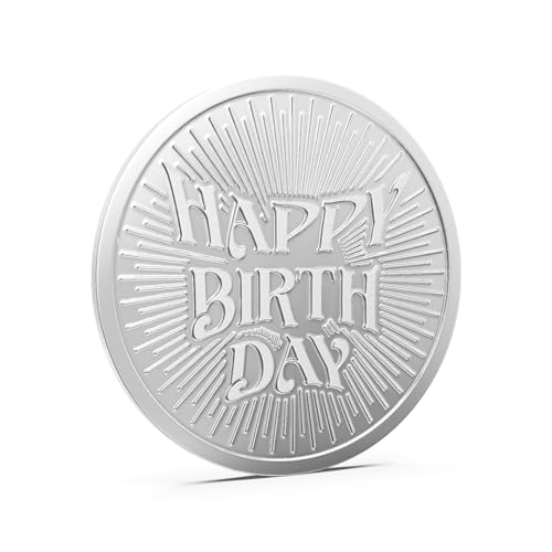 Image of Aspect Bullion Happy Birthday Silver Coin 999 Purity - 5 Gram | 10 Gram | 20 Gram | 50 Gram | 100 Gram | Pure Silver Coin for Gifting & Investment
