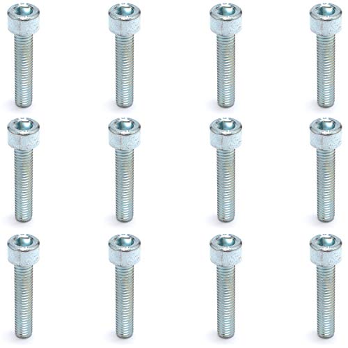 Easyboost 12x M6 x 30mm Cilinderschroeven met Binnenzeskant CHC BTR Class 8.8 Verzinkt Staal DIN-912 ISO-4762 NFE-24762 UNI-5931-67