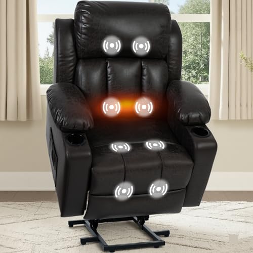 FLEXISPOT XL31-L Power Lift Recliner Chair for Elderly, Electric Lift Chair with Massage & Heat, PU...