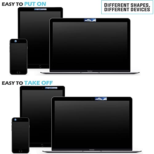 Webcam Covers - Laptop Webcam Cover - Tablet Webcam Covers - Smart TV & for Every Size Webcam on Any Device - Reusable/Multi-use – Protect Your Privacy with Gecko (Sky)
