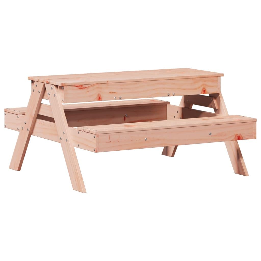 Mobili da esterno, tavoli da esterno Tavolo da picnic con sabbiera per bambini in legno massello Douglas in legno massello