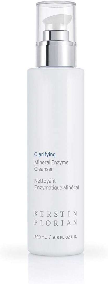 Kerstin Florian Clarifying Mineral Enzyme Cleanser, Gentle Face Wash for All Skin Types, Hydrating Body Wash for Morning or Night (6.8 fl oz)
