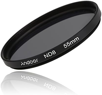 Andoer 55mm UV+CPL+FLD+ND(ND2 ND4 ND8) Filter Kit Ultraviolet Circular-Polarizing Fluorescent Neutral Density Filter for Nikon Canon Sony Pentax DSLRs