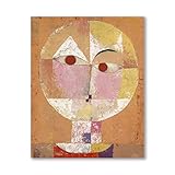 123 Life Paul Klee Print - Senecio Poster, Abstract Canvas Wall Art - Cubism Expressionism Art Print