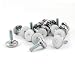Copapa Plastic Base Thread Leveling Feet Mounts Pads M8 x 25mm 20 Pcs White