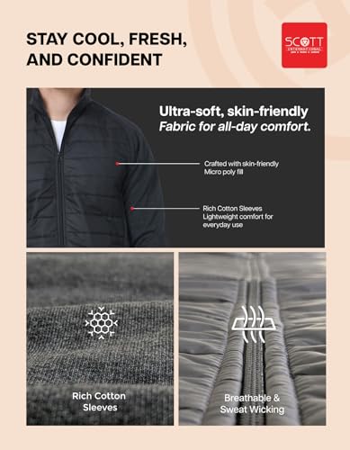 Image of Scott International Jackets for Men | Winter wear | Men's Polyester Full Sleeve Zip with Pocket | Men Jackets