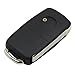 KEMANI Uncut Blade Flip 4 Buttons Keyless Remote Key Fob Shell Case for Jetta Beetle No Chips