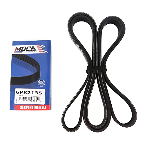 Image of MOCA EPDM 6PK2135 Serpentine Belt Fits 04-06 for Acura MDX & 04-08 for Acura RL & 05-08 for Honda Odyssey 3.5L & for Ford F-150 05-08 5.4L & 05-06 for Mazda Tribute 3.0L 3.5L 4.6L 5.4L