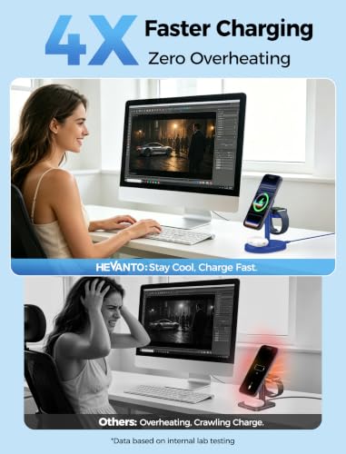 Mag-Safe Charger 3 in 1 Charging Station for iPhone Apple Watch AirPods - image 8