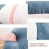 XIYUAN 39.3-Inch SharkPlush Toy Giant SharkStuffed Animal Soft SharkPillow Cushion Shark Plush Pillow Chubby Stuffed Shark Toy Bedtime Gift Throw Pillow for Home Room Décor Kids #5