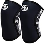 Nisrok Knee Sleeves (1 Pair), 7mm Neoprene Compression Knee Braces, Great Support for Cross Training, Weightlifting, Powerlifting, Squats, Basketball and More