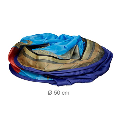 Relaxdays 10022451 Spielzelt Piratenschiff für Jungen, Pop Up Kinderzelt für Innen & Outdoor, Piratenzelt HxBxT 68x170x85cm, blau