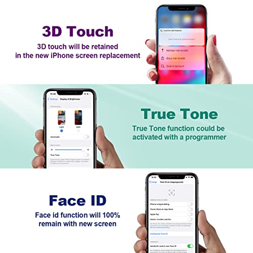 Simdog IPHONE X & BLACK & OLED For Iphone X Screen Replacement Oled 5.8 Inch,3D Touch Screen Display Digitizer Repair Kit Assembly thumb #3