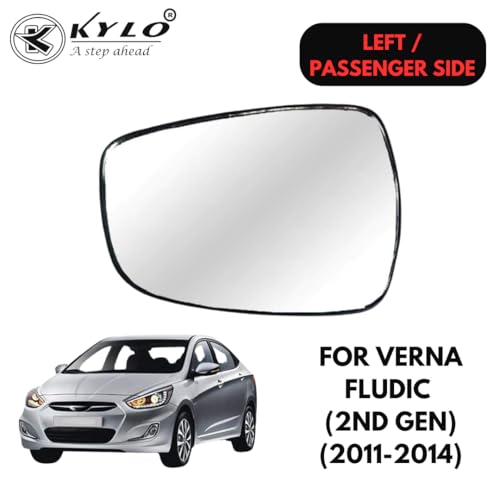 Image of Kylo Verna 2nd Gen (2011-2014) Passenger Side (Left Side) Car Side Mirror Glass /Tukdi /Sub Mirror Plate