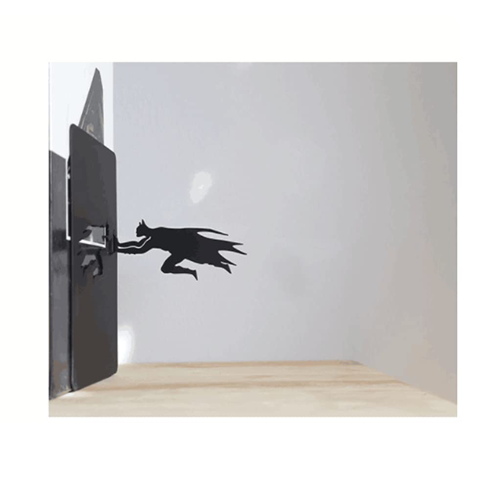 buchstütze Metall Buchstützen Hochleistungsbuch endet praktisch personalisierte Buchstopper Geeignet für Schulbesitz Schlafzimmer Möbel Buchständer (Color : Black)