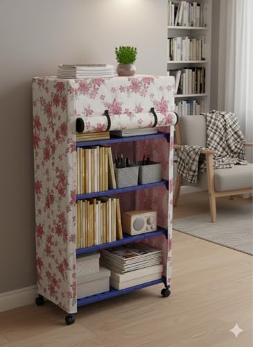 Image of CIPLA PLAST Space-Saving Classy Shoe Organizer, with Wheels, Storage Rack Covered Shoe Rack with Dustproof Fabric Cover, Powder Coated Metal Frame & Fabric Organizer (Large, 5 Layer)