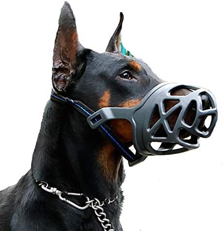Dog Muzzle, Breathable Basket Muzzles for Small, Medium, Large and X-Large Dogs, Anti-Biting, Barking and Chewing Dog Mouth Cover (X-Small, Black)