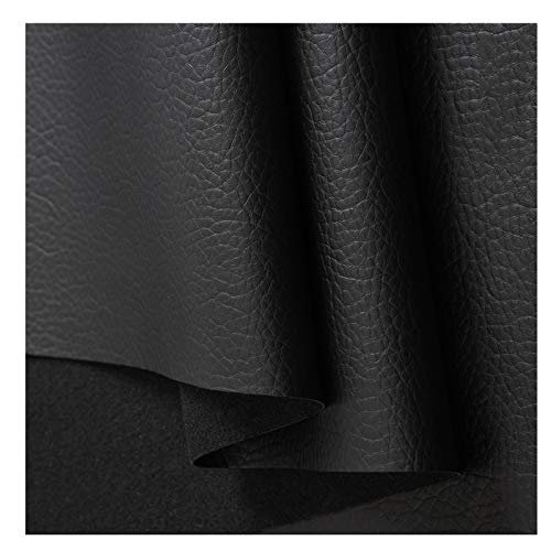Faux Cuir PVC Noir 1,4x7m Solution Idéale pour Réparer une Tête de Lit Abîmée