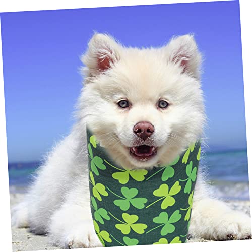 NOLITOY 1 Conjunto De Roupas Para Animais De Estimação Bandana Verde Decoração Verde Cachecol Verde