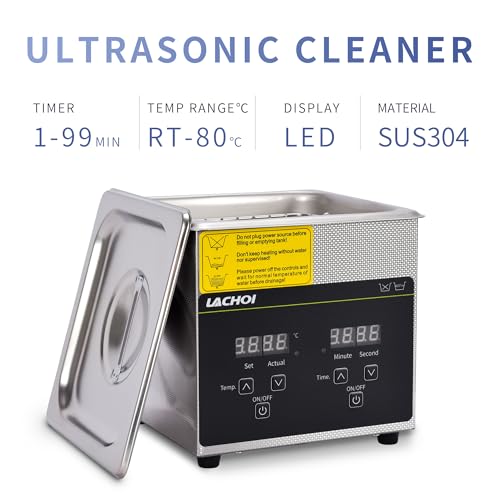 Lachoi AB-99986 Ultrasonic Cleaner 1L Ss304 With Digital Timer&Heater 40Hz Ultrasonic Jewelry Cleaner Machine thumb #2