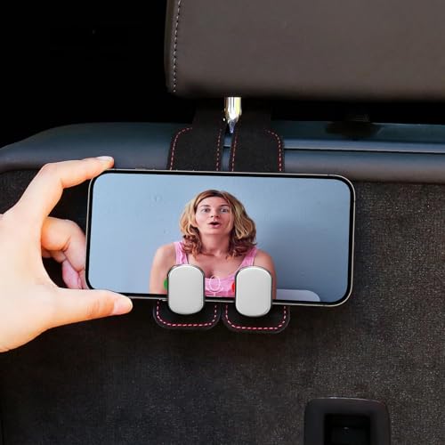 Newpop 2 Stück Autositz Doppelhaken Rückenhaken, Taschenhalter Auto, Kopfstützenhalterung, Auto Haken Kopfstütze, Taschenhaken Rücksitz Aufbewahrungshaken, Kopfstützenhaken, Kopfstützen Rücksitzhaken