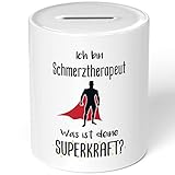 JUNIWORDS Spardose Sparbüchse, Ich Bin Schmerztherapeut. was ist Deine Superkraft? (5947528)
