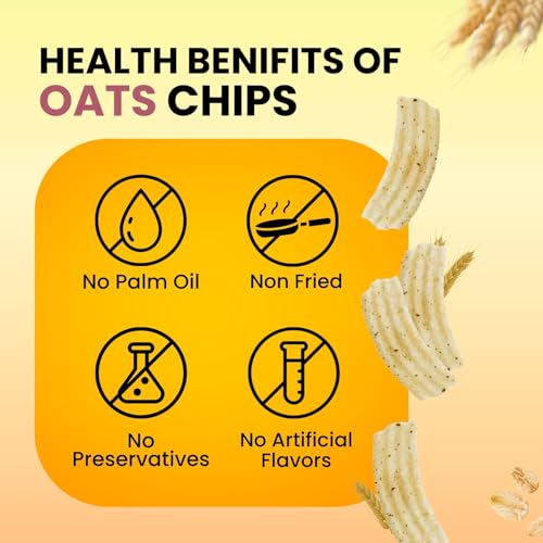 Image of Healthy Master Oats Chips Combo 100g - Pack of 3 | Light & Crispy Chips, high protein | Natural ingredients, Vegan, Gluten Free, No Palm Oil, No Artificial Preservatives, Trans Fat Free, Low Calorie
