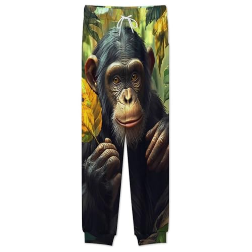 Monkey Gorilla Men’s Pajama Set Long Sleeve Top And Pants Loungewear Sleepwear Pjs Nightwear2