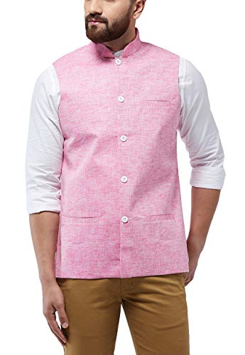 Image of SOJANYA (Since 1958 Men's Cotton Linen Blend Waist Coat