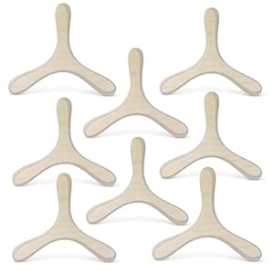 LAMEY bumerang Manufaktur – DVERG 8 X Bumerang aus Holz für Kinder zum selbst bemalen