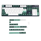 144 Keys Botanical Cherry Profile PBT Dye Sub Keycaps for MX Mechanical Keyboard GMMK Filco Ducky 104 TKL GK61 KBD75 96 GK64 68 (144 Key Botanical)