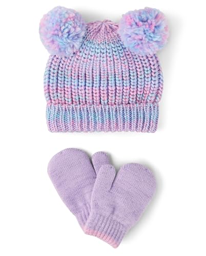 Image of The Children's Place Baby And Toddler Winter Hat and Mittens Cold Weather Set