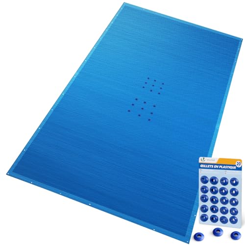 VOUNOT® Poolabdeckung Rechteckig 6x12m, Pool Abdeckplane PE 160g/m², Wasserdicht UV-beständig Reißfest, Doppelte Poolplane mit DIY-Drainagelöchern & Aluminiumösen, für Aufstellpools, Dunkelblau VOUNOT® Poolabdeckung Rechteckig 6x12m, Pool Abdeckplane PE 160g/m², Wasserdicht UV-beständig Reißfest, Doppelte Poolplane mit DIY-Drainagelöchern & Aluminiumösen, für Aufstellpools, Dunkelblau