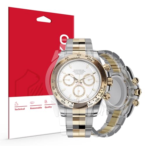 skoko [1Set Full Package Body Protection Film Compatible with Rolex Daytona 40mm Ref. 1165xx, Detail Exper Version, Glossy Clear Skin, Full Coverage, Anti Scartch, Extra pieces for tricky areas