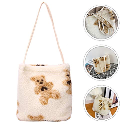 Amosfun 1 Unidade Bolsa Mensageiro de Pelúcia Adorável Bolsa Crossbody Bolsa Feminina Bolsa de Ombro