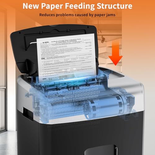 image for Bonsaii Heavy-Duty Paper Shredder for Home & Office - 110-Sheet Autofe