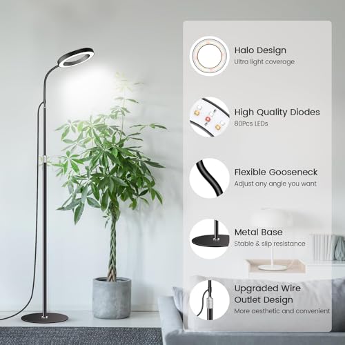 Garpsen Pflanzenlampe, Pflanzenlampe LED Vollspektrum mit Standfuß, 80 LEDs – Ansicht 6