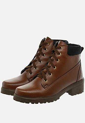 Coturno Sacolei Sola Média Sintético com Colarinho e Ferradura (38, Preto)